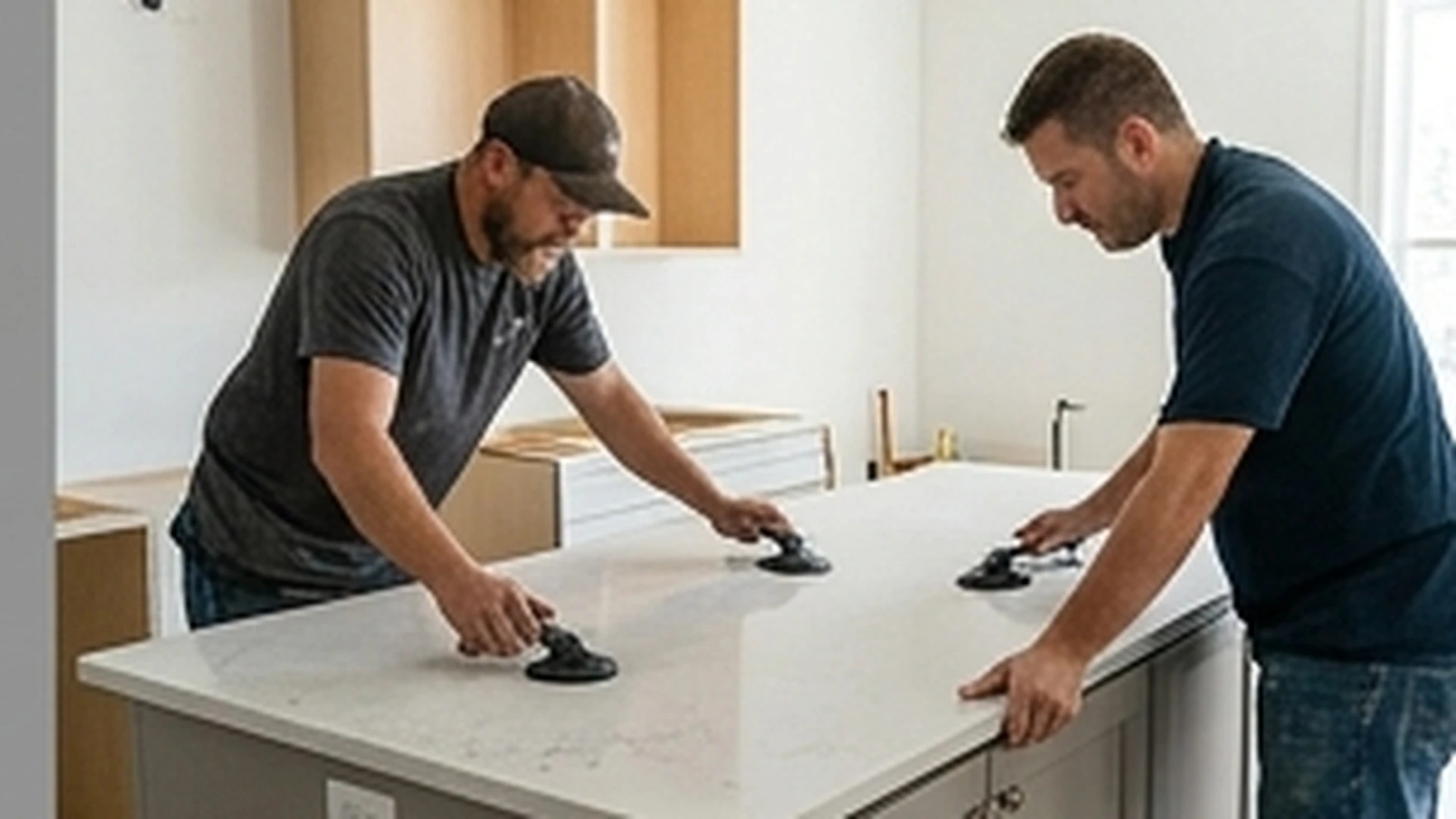 Countertop backsplash and finish selections