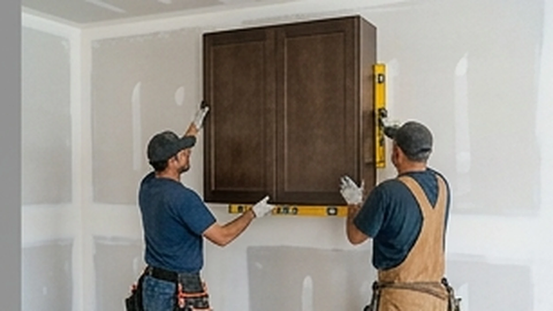 Active kitchen remodel with cabinets countertops and warm task lighting